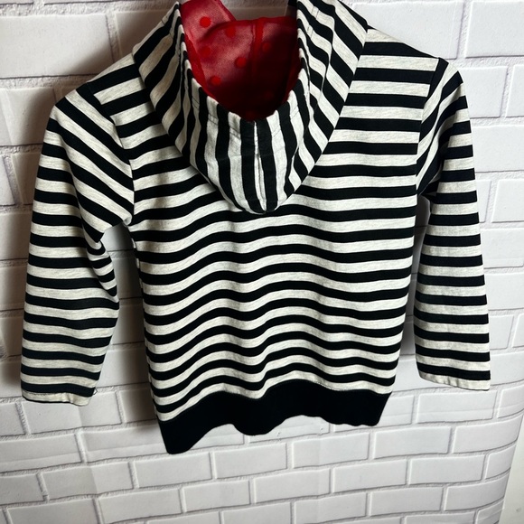 Disney Black and White Striped Kids Hoodie with Minnie Mouse - Picture 10 of 11